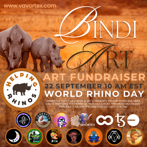 BINDI ART - Save Rhino Charity Collection