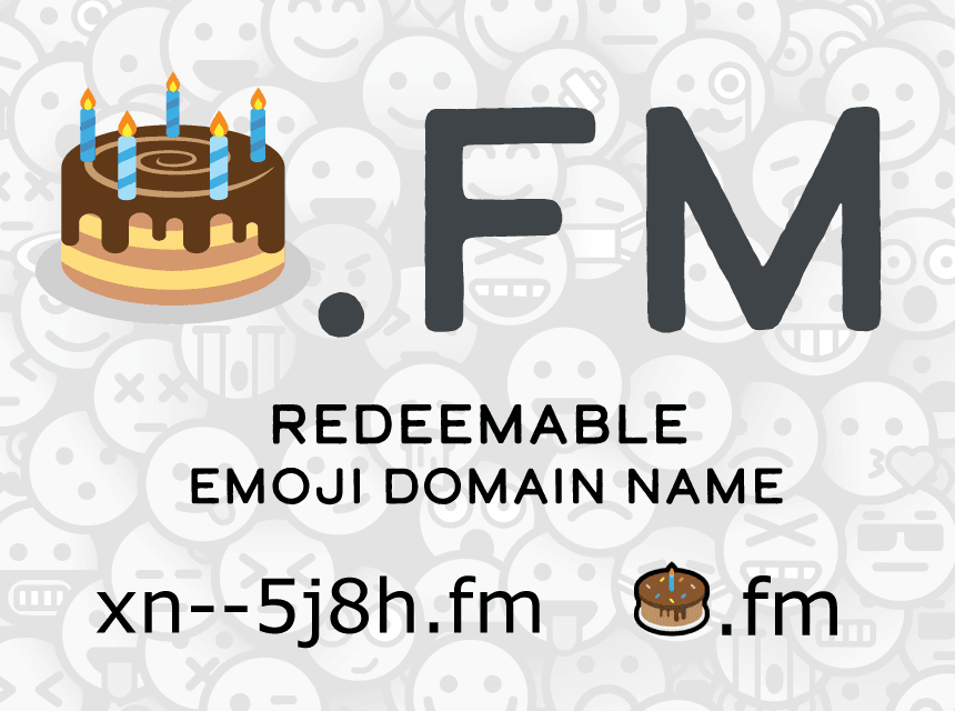 🎂.FM Redeemable Emoji Domain Name