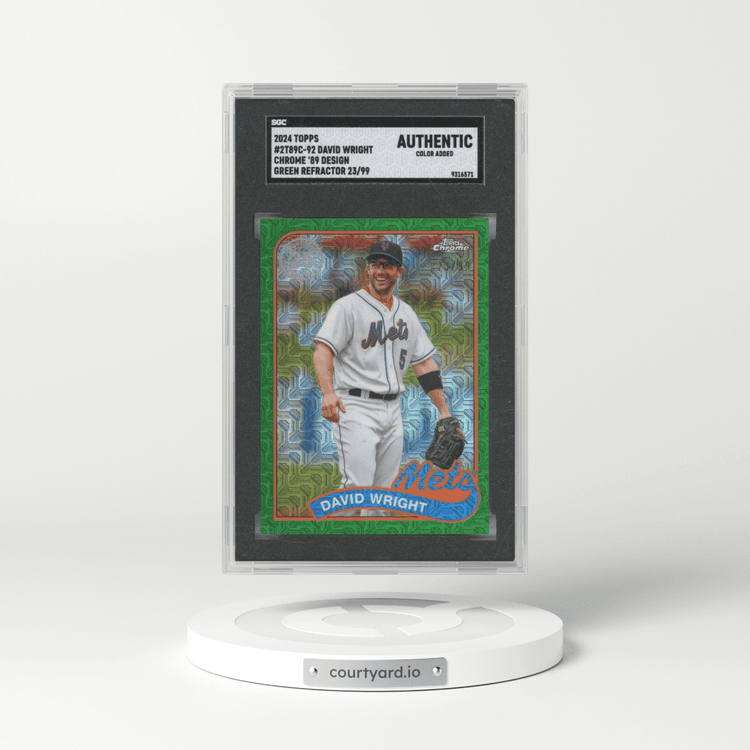 2024 Topps #2T89C-92 David Wright - Ch. '89 Green Ref. (SGC AUTHENTIC)
