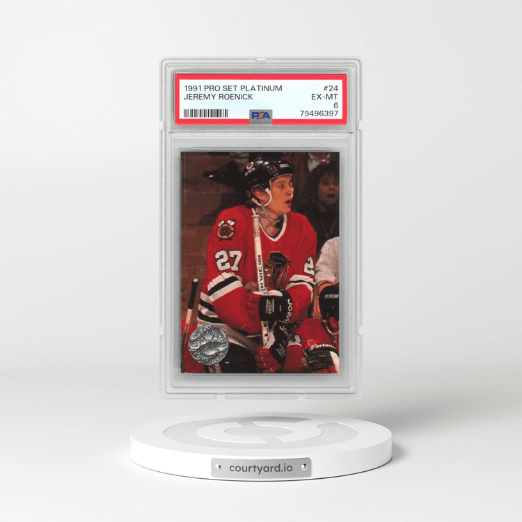 1991 Pro Set Platinum #24 Jeremy Roenick (PSA 6 EX-MT)