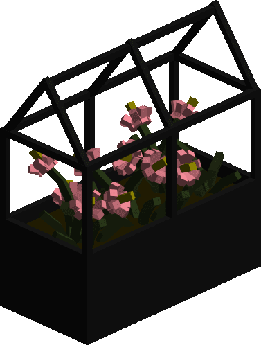 Small Pink Flowers in Planter
