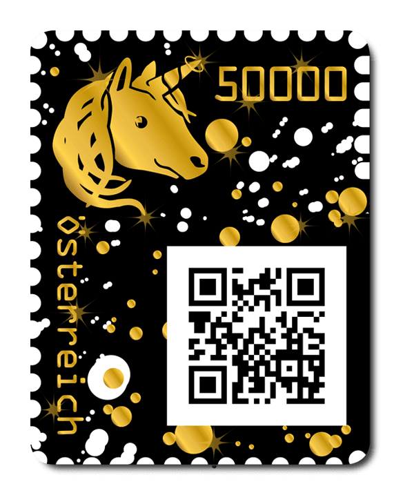 Crypto stamp Golden Unicorn 5qEfFE