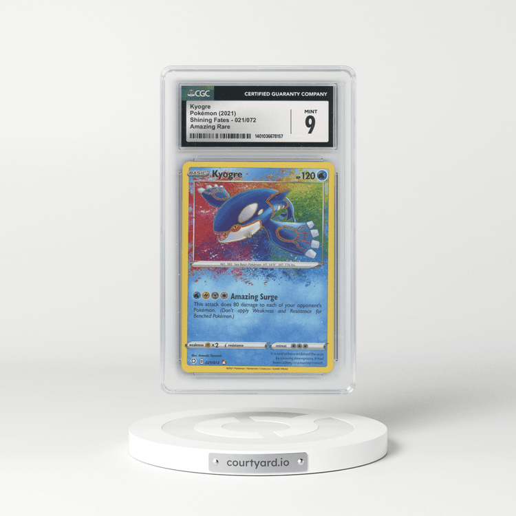 2021 Shining Fates #021/072 Kyogre - Amazing Rare (CGC 9 MINT)