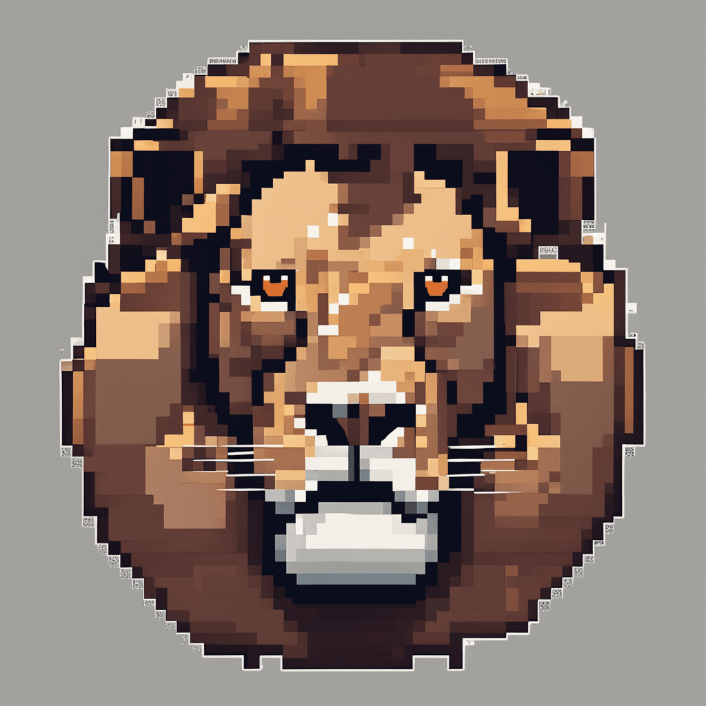Lion pixel art