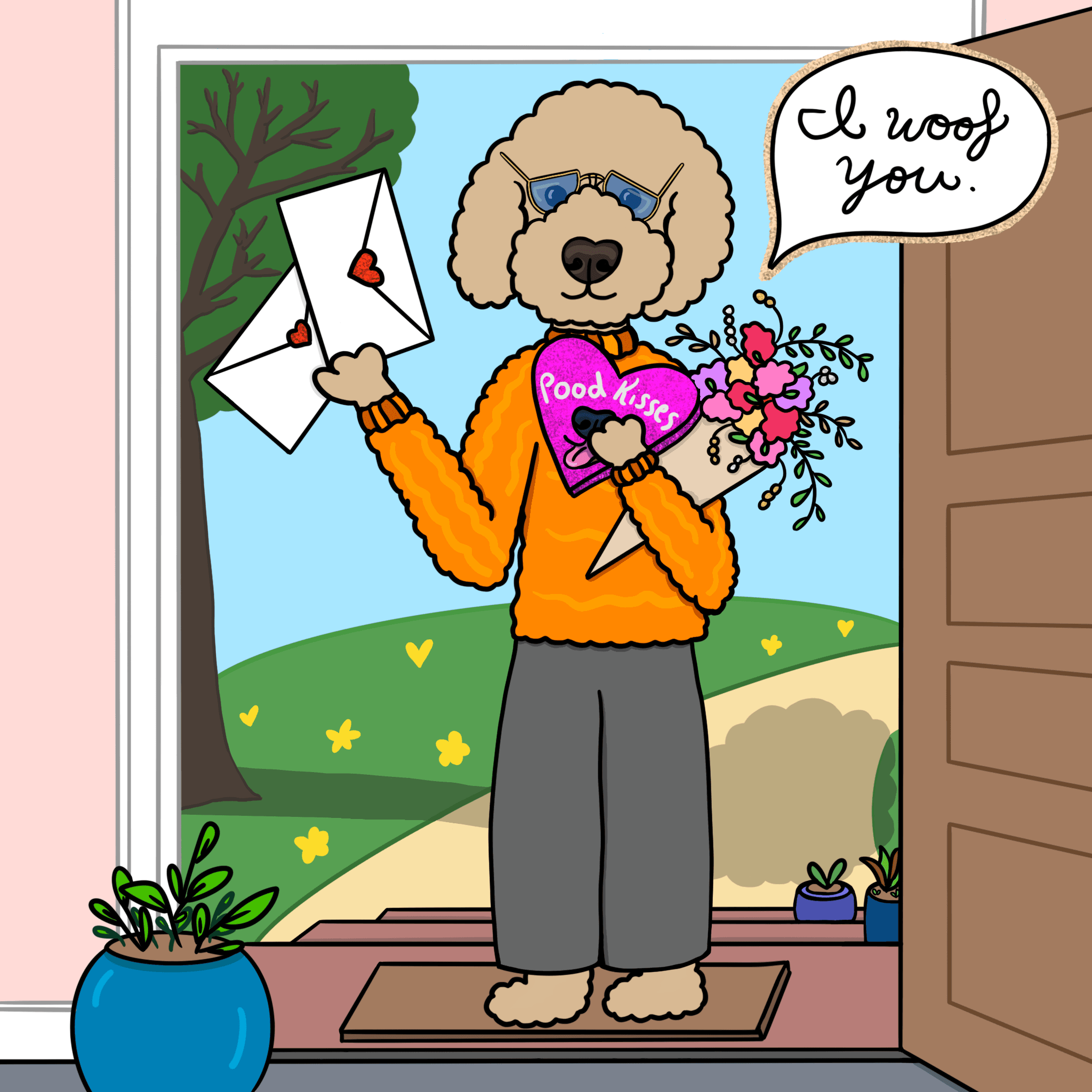 Special Delivery: Flowers and Pood Kisses!