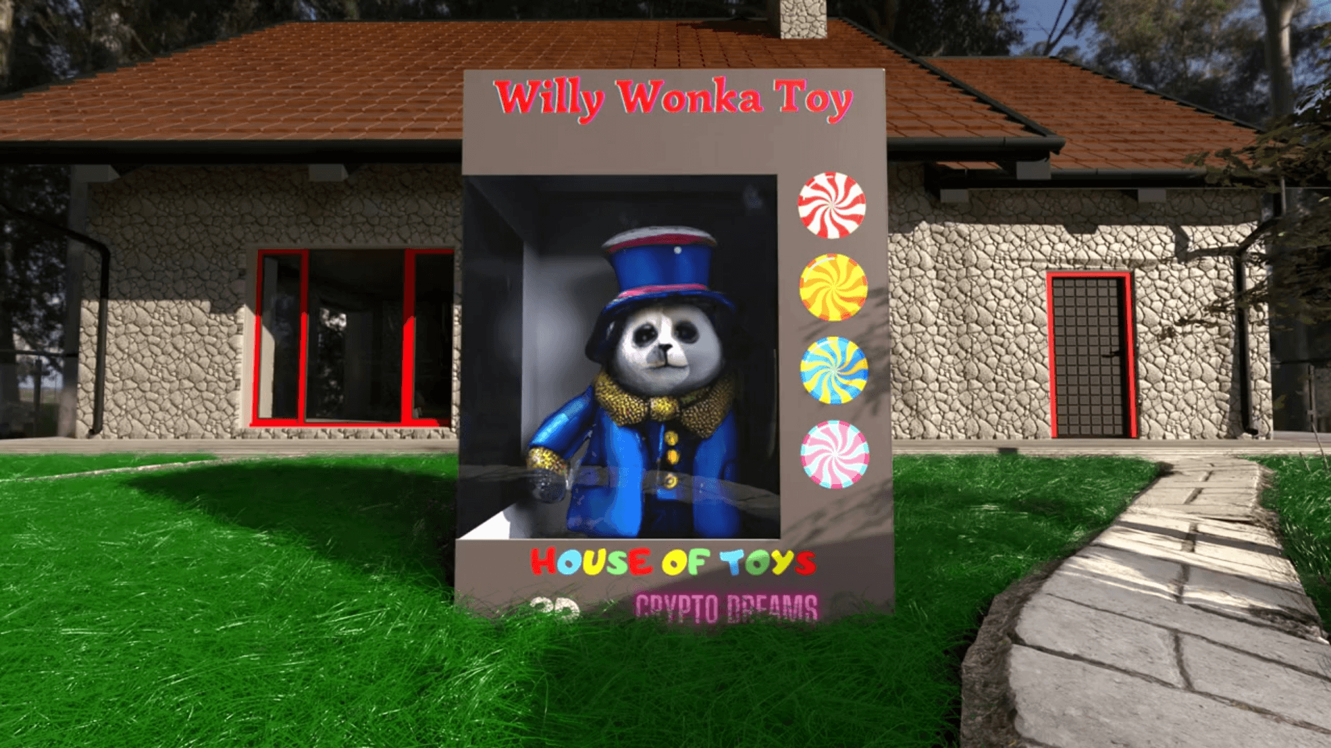 Willy Wonka Toy Box in Garden