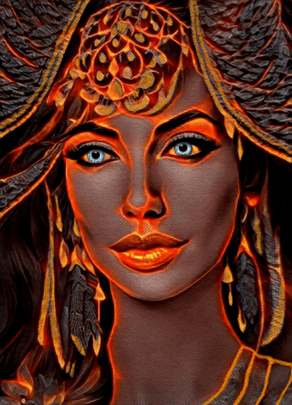 Angelina Jolie Night of The Queen of Flames of Love PopArt ll 2023