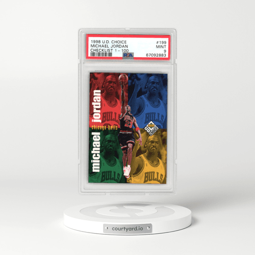1998 UD Choice #199 Michael Jordan - Checklist 1-100 (PSA 9 MINT)