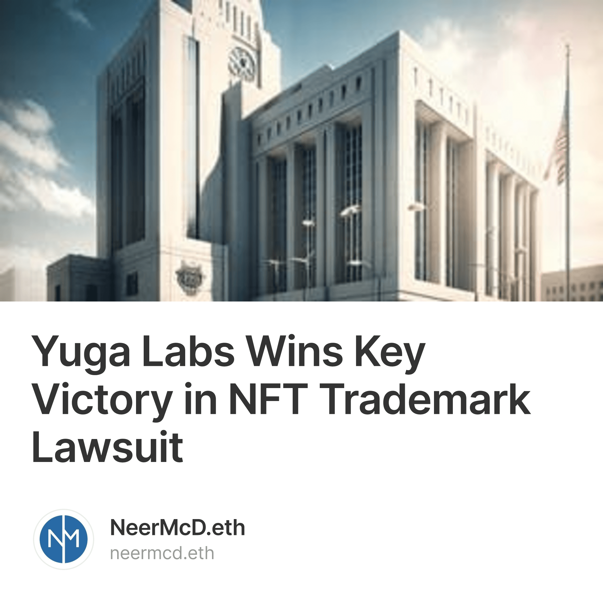 Yuga Labs Wins Key Victory in NFT Trademark Lawsuit 3/500