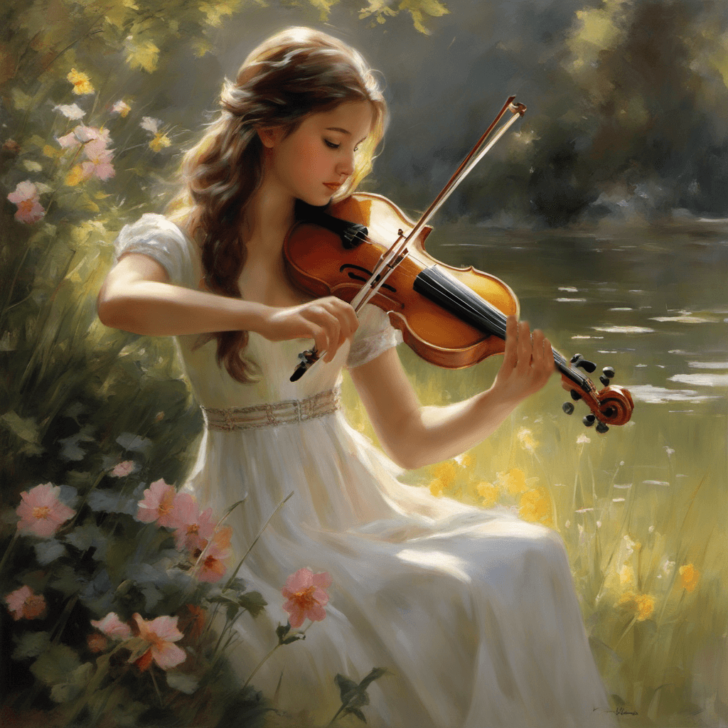Girl playing violin