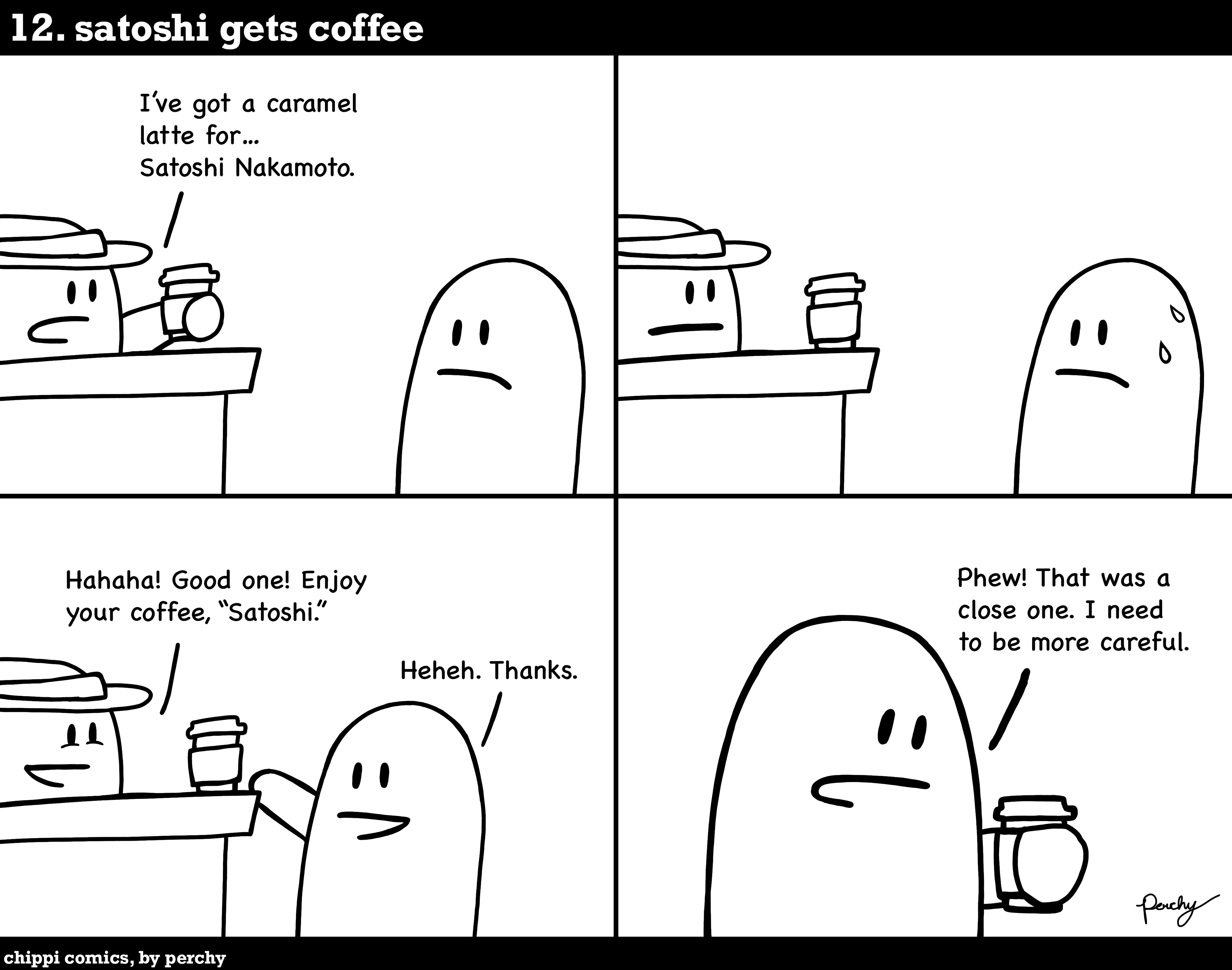 satoshi gets coffee