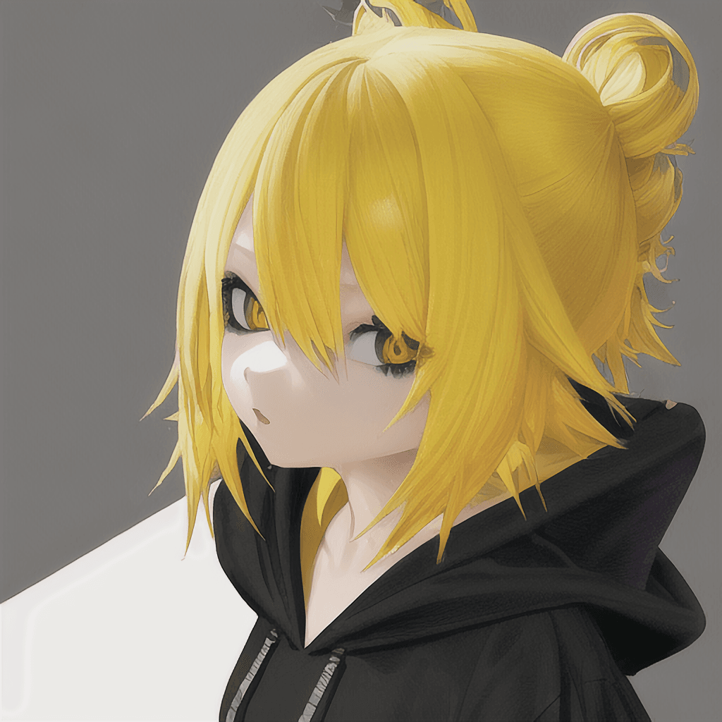 yellow hoodie girl icon