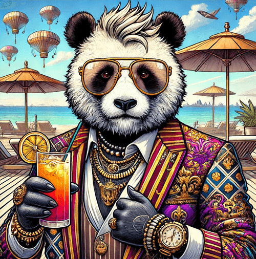 Panda Pizzazz: High Society Icons