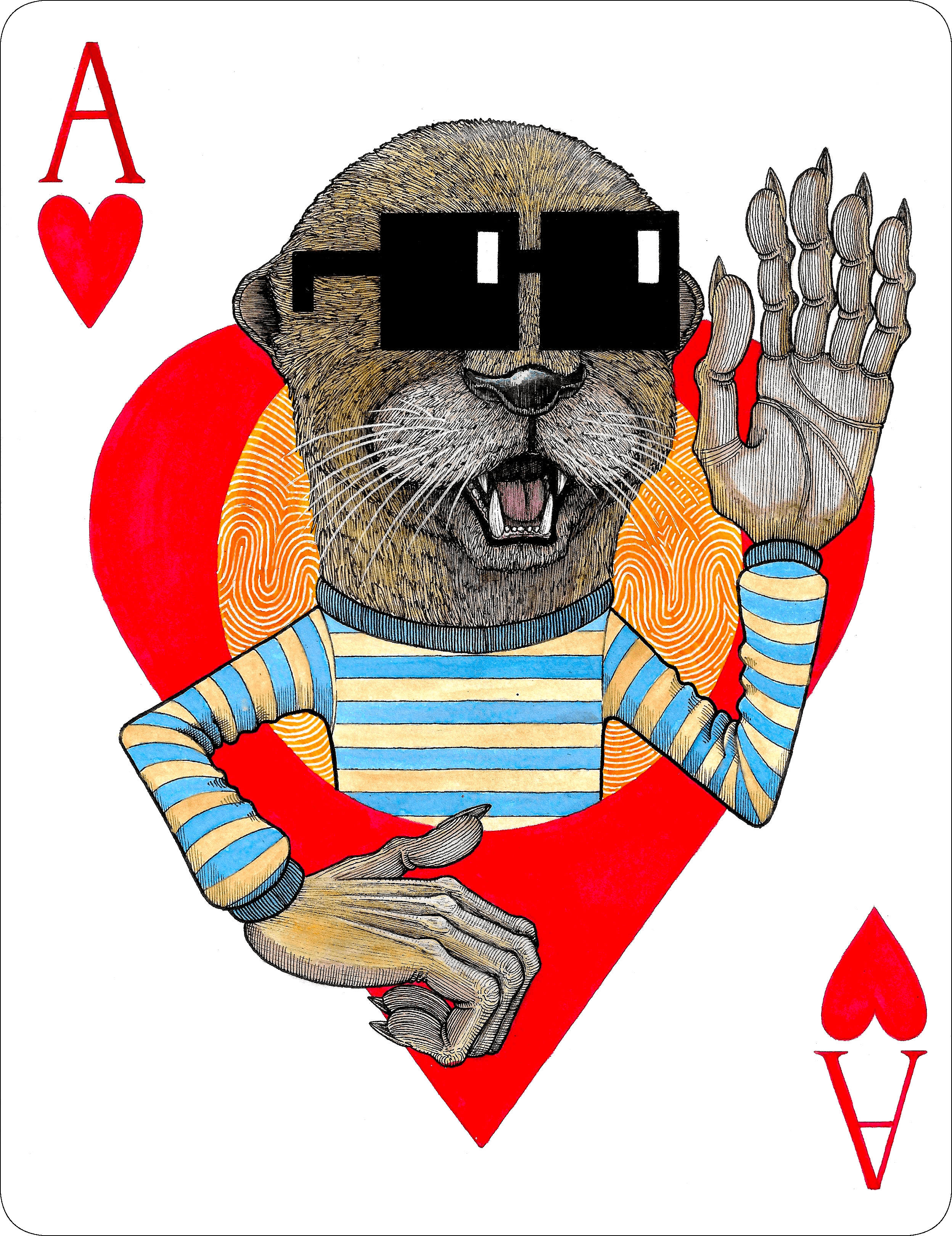 Ace of Hearts Inspired by Noun 196