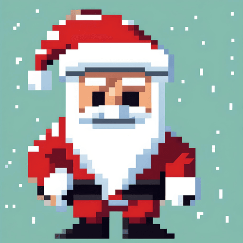 Pixel Christmas 10 Santa Claus NFTs