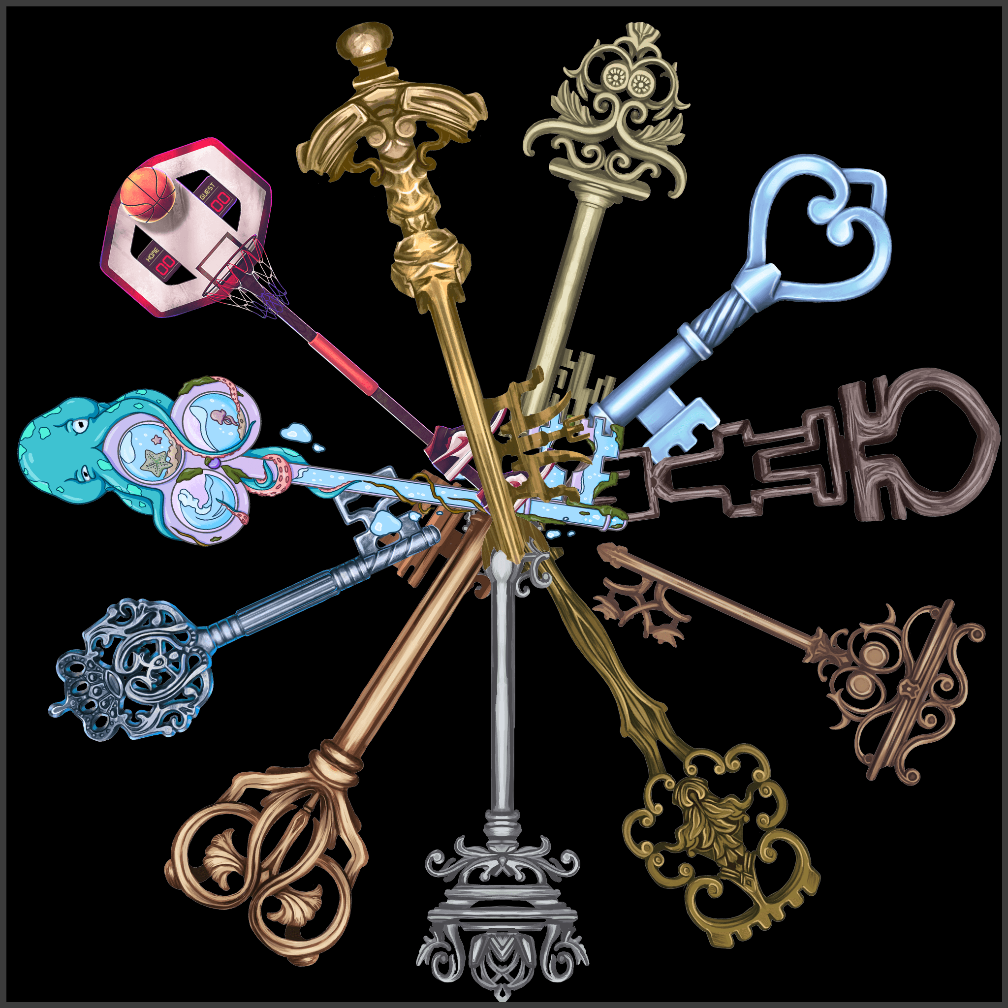 200 Keys: Keychain #2740