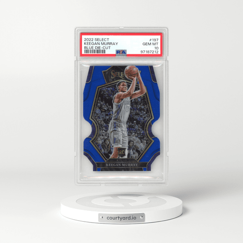2022 Panini Select #197 Keegan Murray - Blue Die-Cut (PSA 10 GEM MINT)