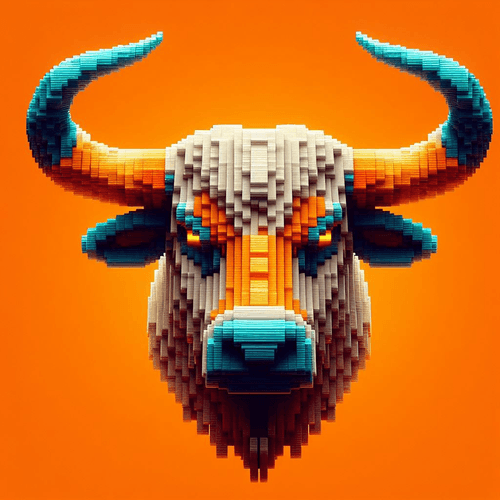 pixel bull