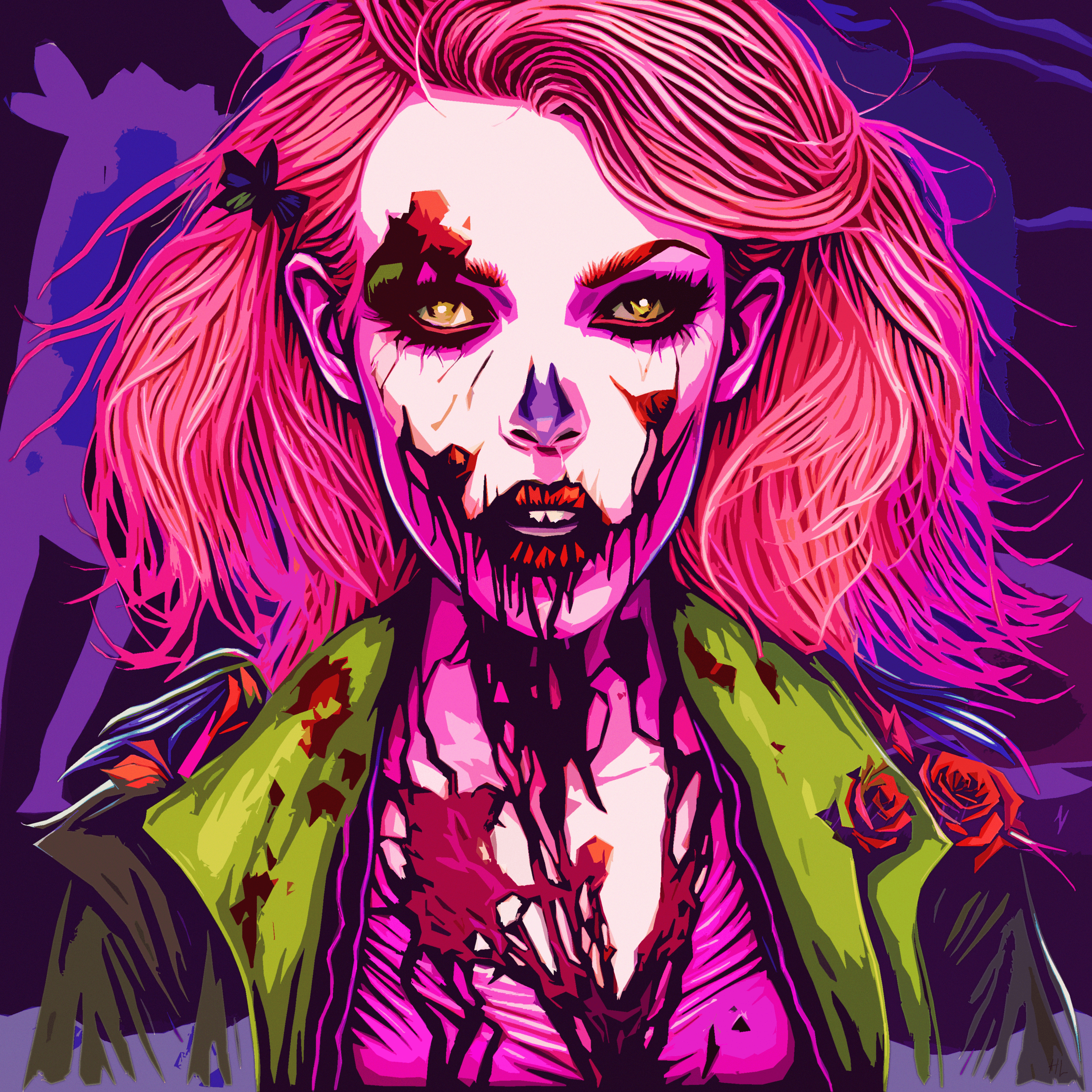 beautiful zombie girl