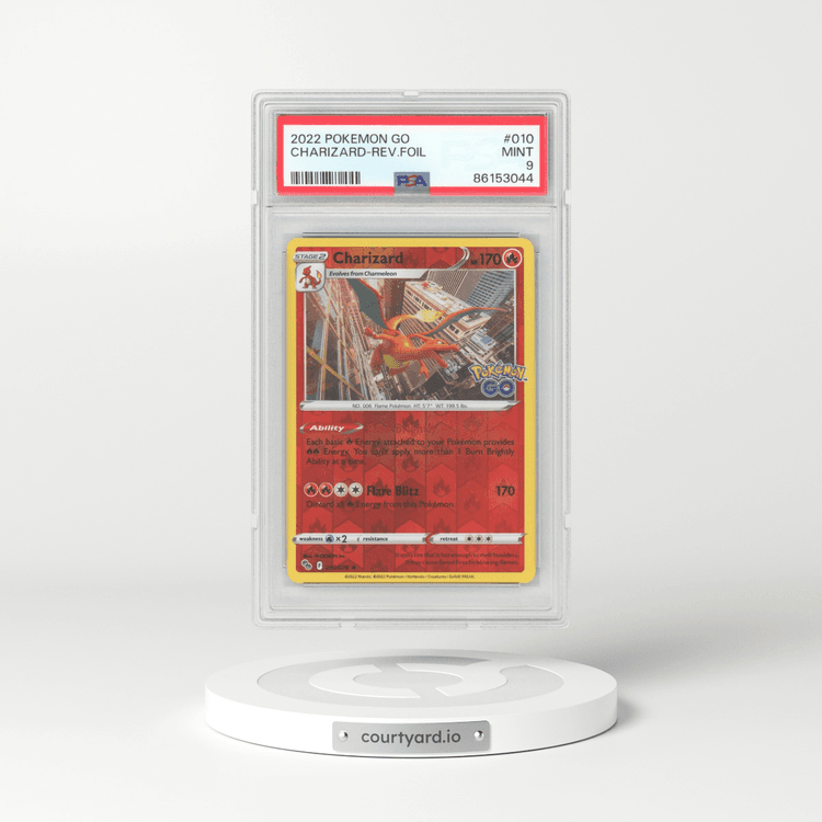 2022 Pokémon Go #010 Charizard - Reverse Foil (PSA 9 MINT)