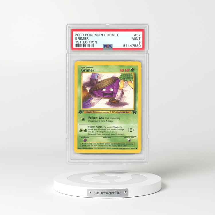 2000 Team Rocket #57 Grimer - 1st Edition (PSA 9 MINT)