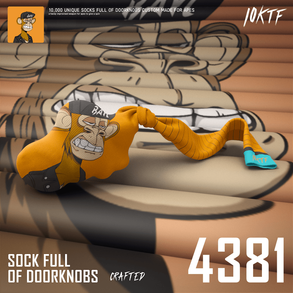 Ape Sock Full of Doorknobs #4381