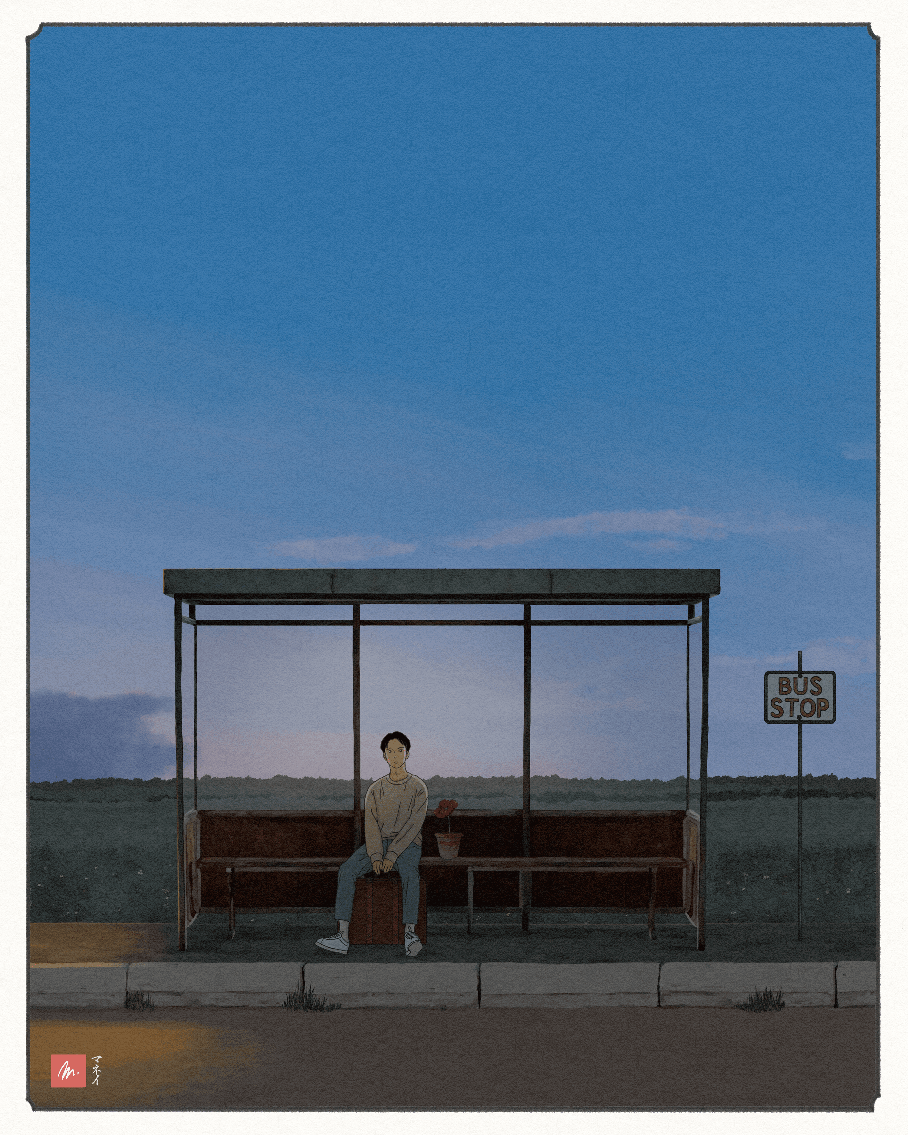The Bus Stop - Night