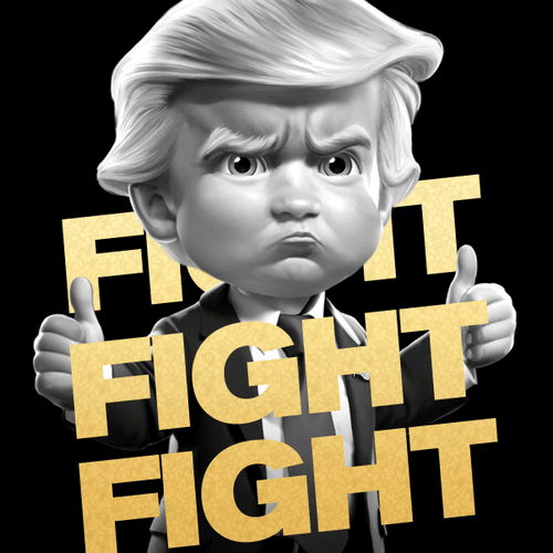 Baby Trump Digital Trading Cards FIGHT FIGHT FIGHT Edition