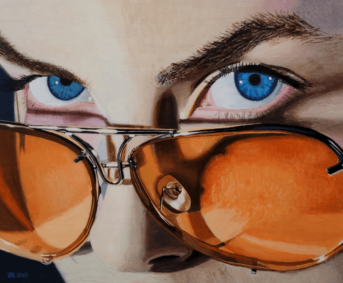 Limited Edition Lady with Orange Glasses - JM Sutherland