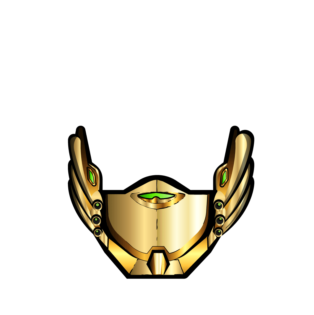 Robo mouth - gold green