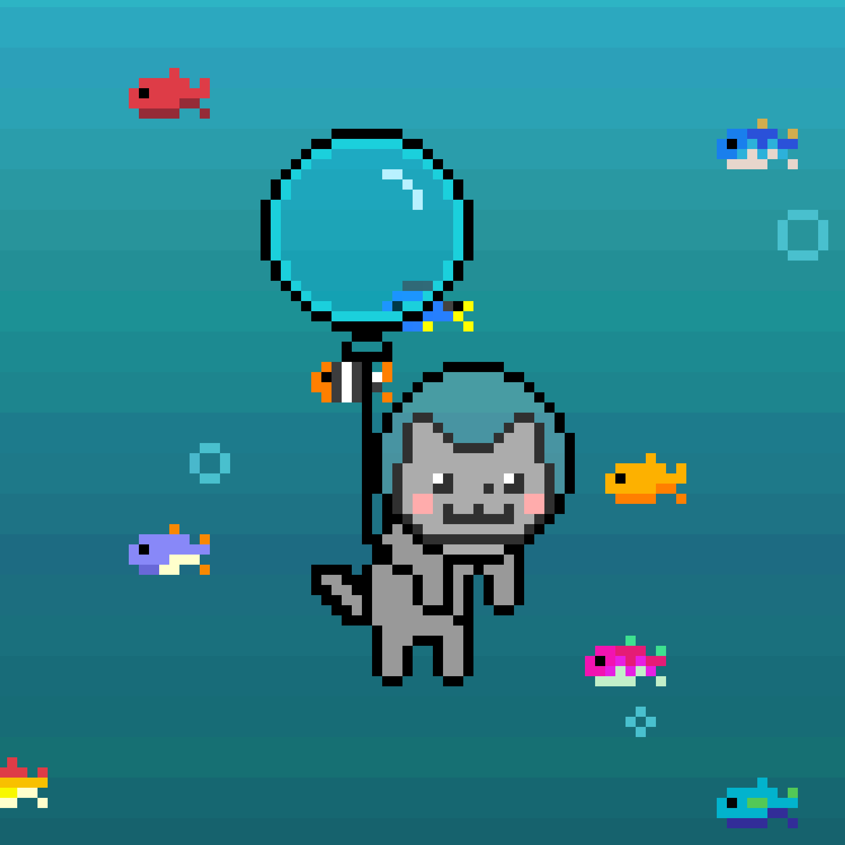 Aqua Nyan Balloon - Nyan Balloon | OpenSea
