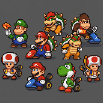 Mario Kart Flashback Pixelized