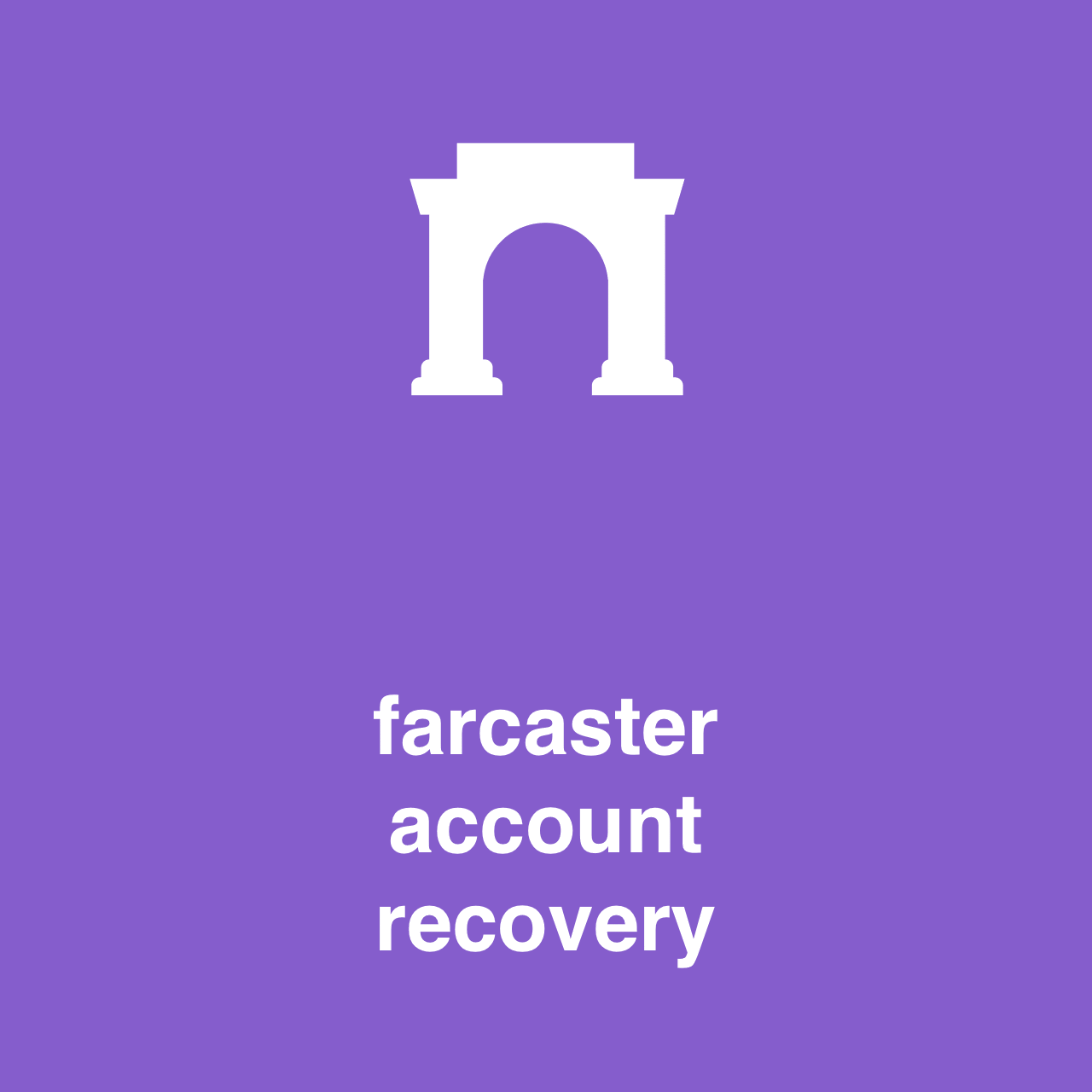 Farcaster account recovery in Warpcast