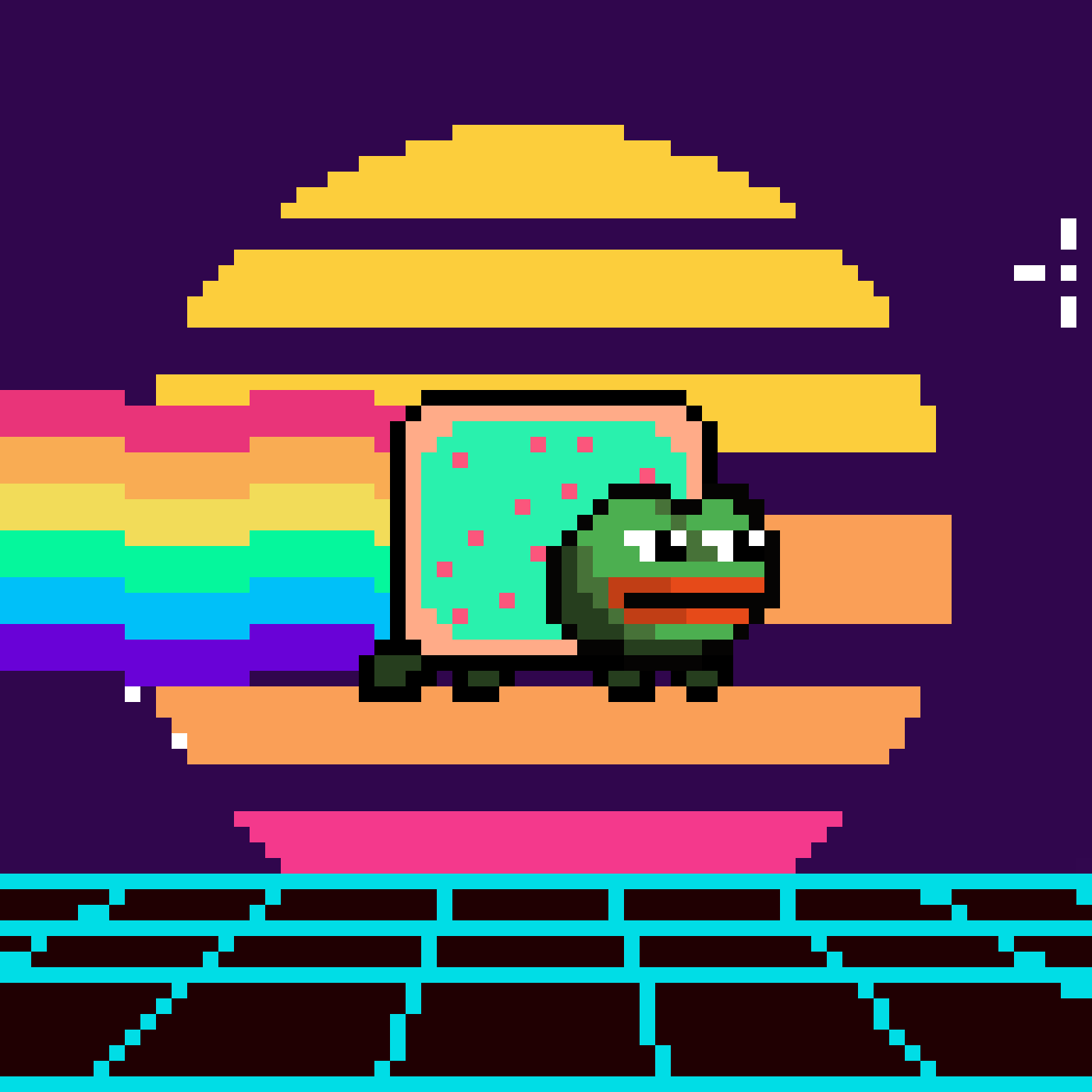 Vaporwave Nyan Pepe