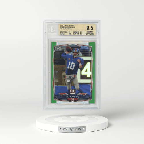 2014 Topps Chrome #93 Eli Manning - Green Refractor (BGS 9.5 GEM MINT)
