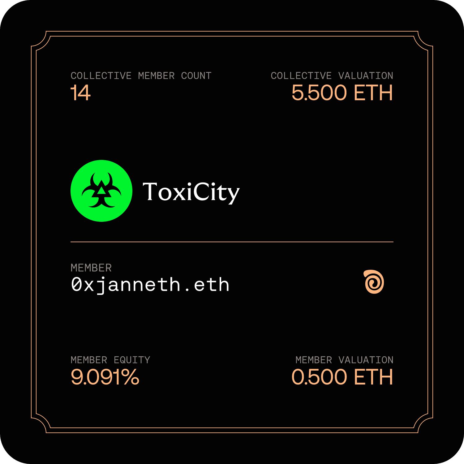 Membership Card for ToxiCity