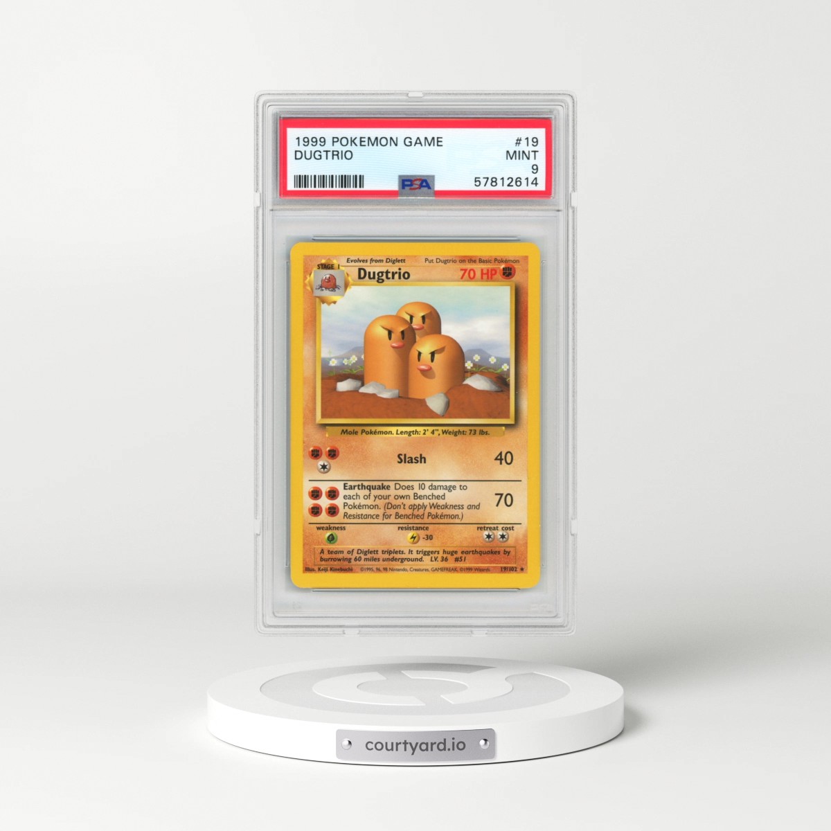 1999 Pokémon Game #19 Dugtrio (PSA 9 MINT)