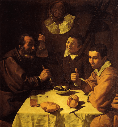 Three Men at a Table - Diego Velázquez