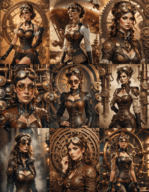 Steampunk Sirens: Pin-Up Girls with Attitude