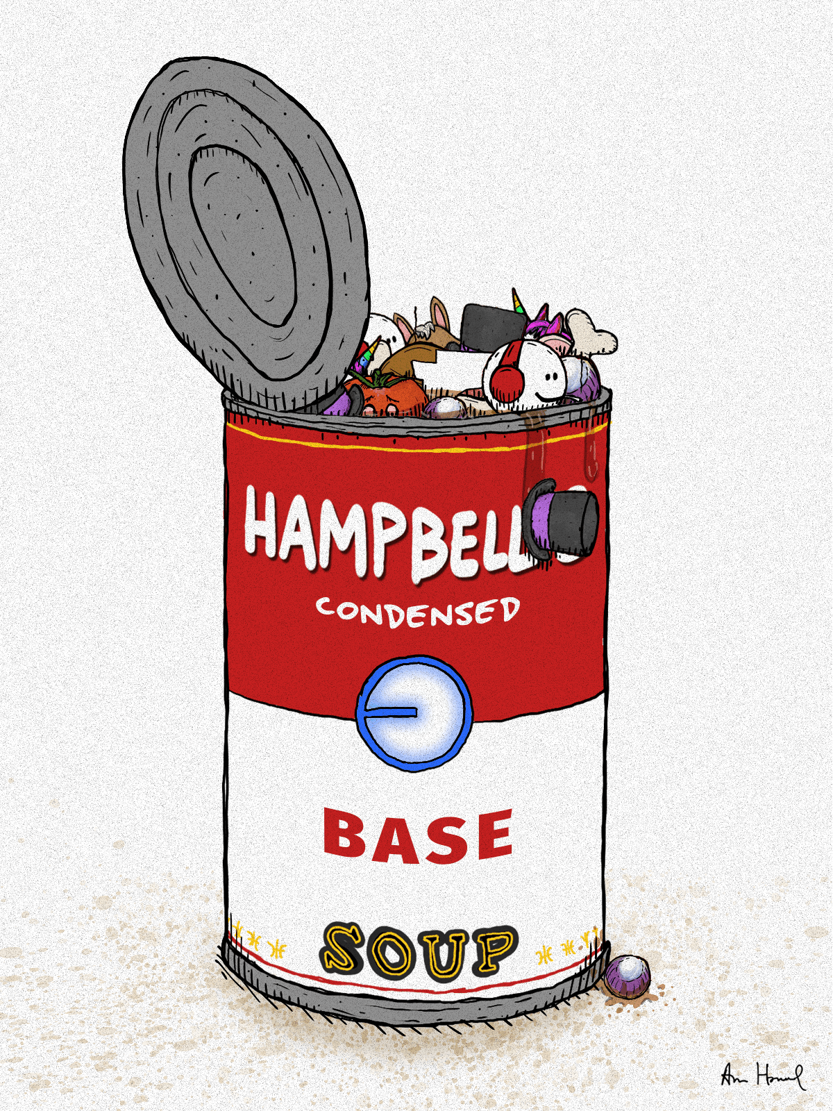 hampbell's condensed base soup (opened) #2388