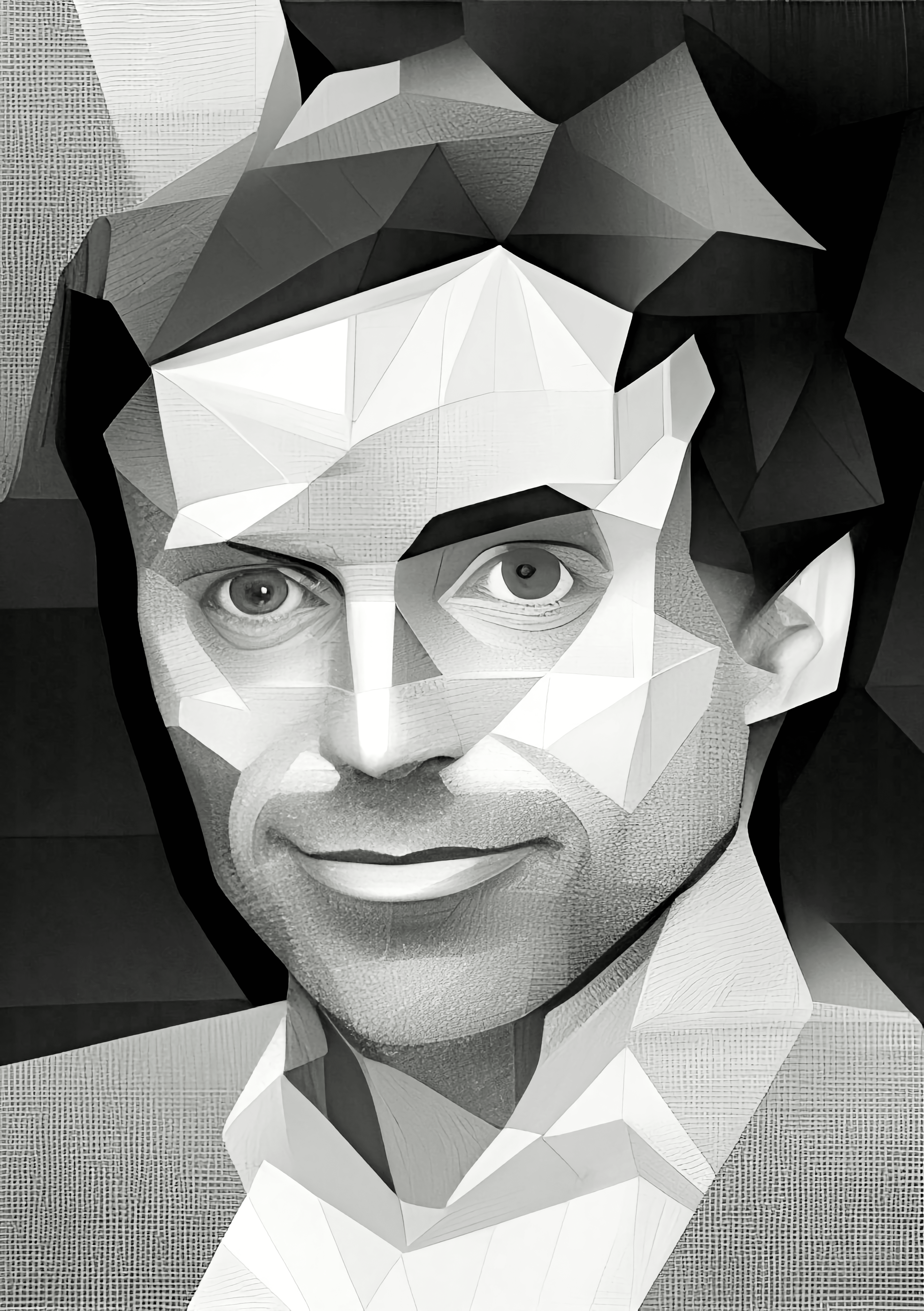 Criminal Ted Bundy geometric portrait