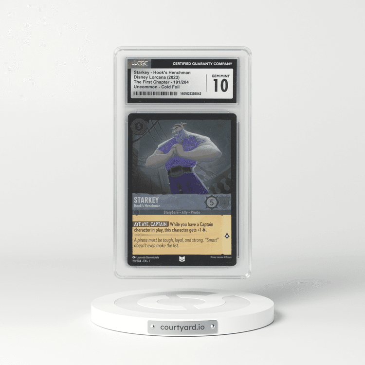 2023 The First Chapter #191 Starkey - Hook's Henchman - Cold Foil (CGC 10 GEM MINT)