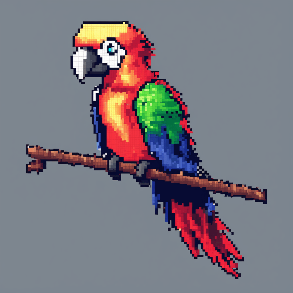 Parrot pixel art