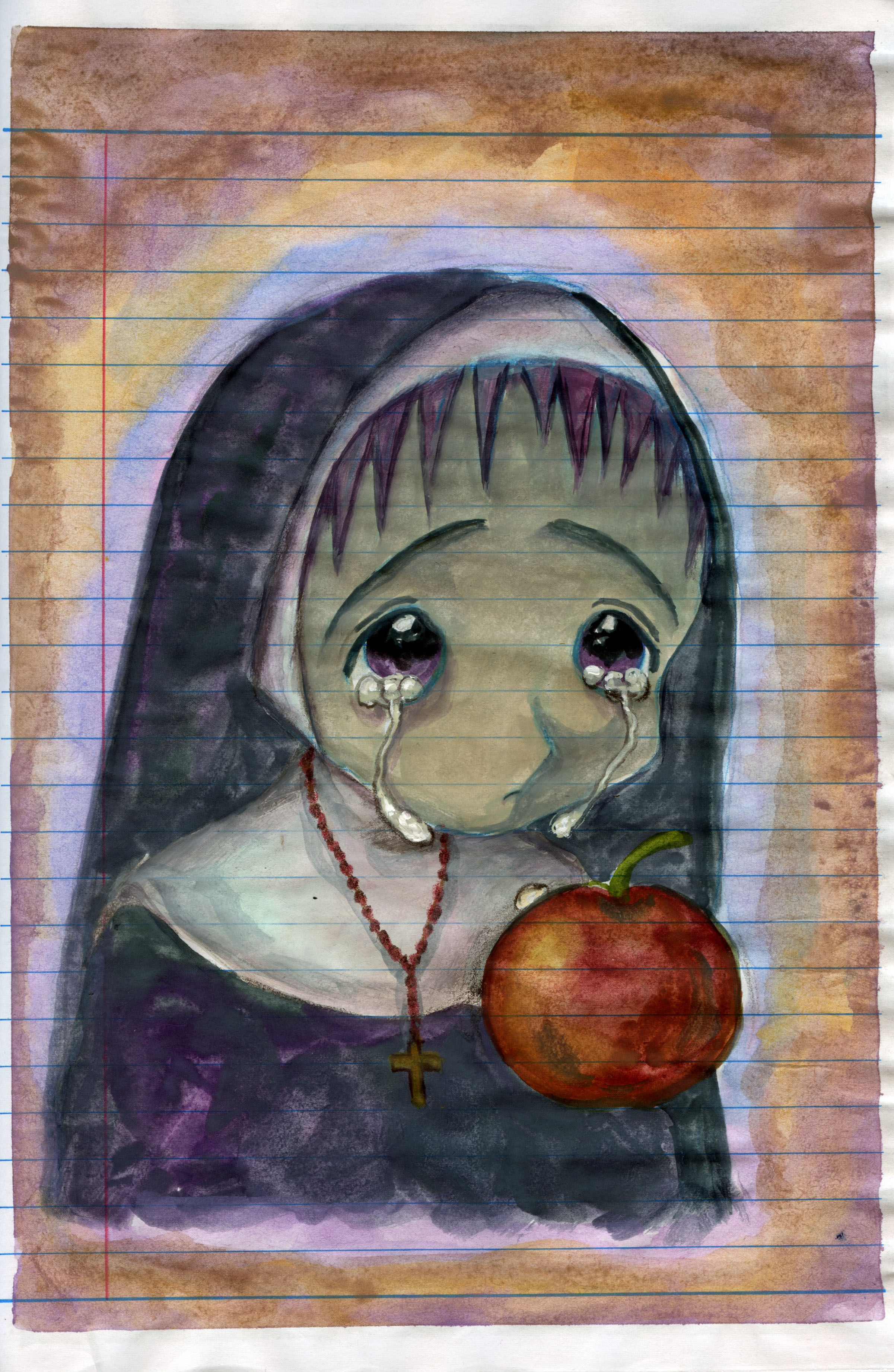 Sad Nun Red Apple 333