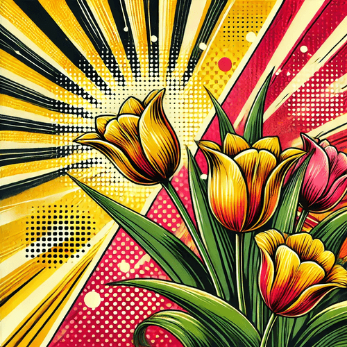Tulips Pop Art