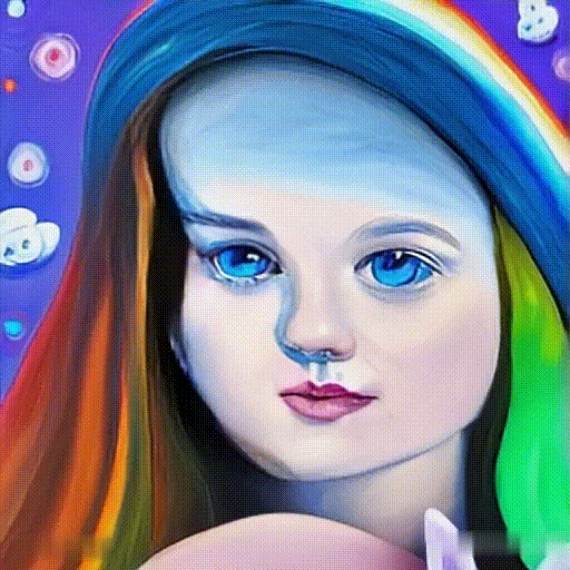 Art Acrylic Painting Video Girl 