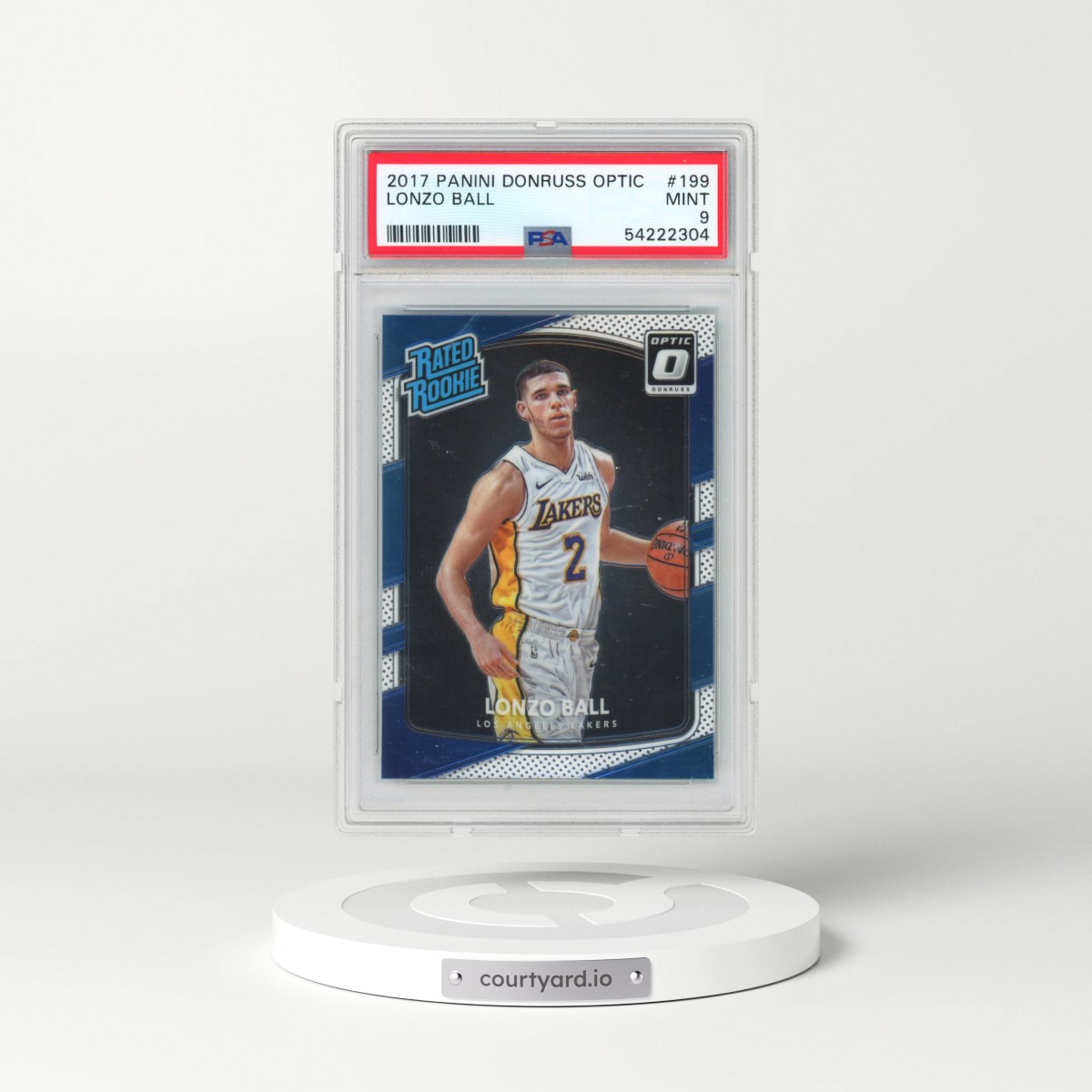 2017 Panini Donruss Optic #199 Lonzo Ball (PSA 9 MINT)
