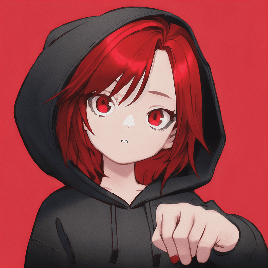 hoodie red girl icon