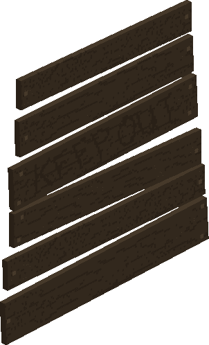 Wooden Barrier Wall - Keep Out