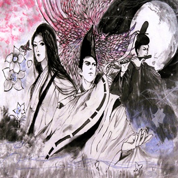 Ink wash painting